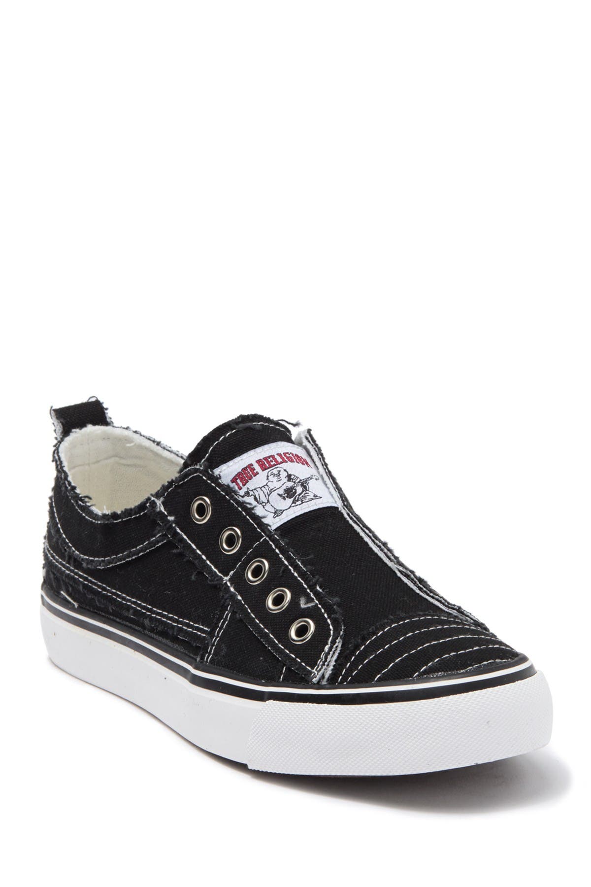 laceless canvas trainers