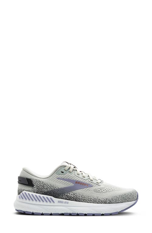 Brooks Ariel Gts 24 Running Shoe In Mercury/ebony/sweet Lavender