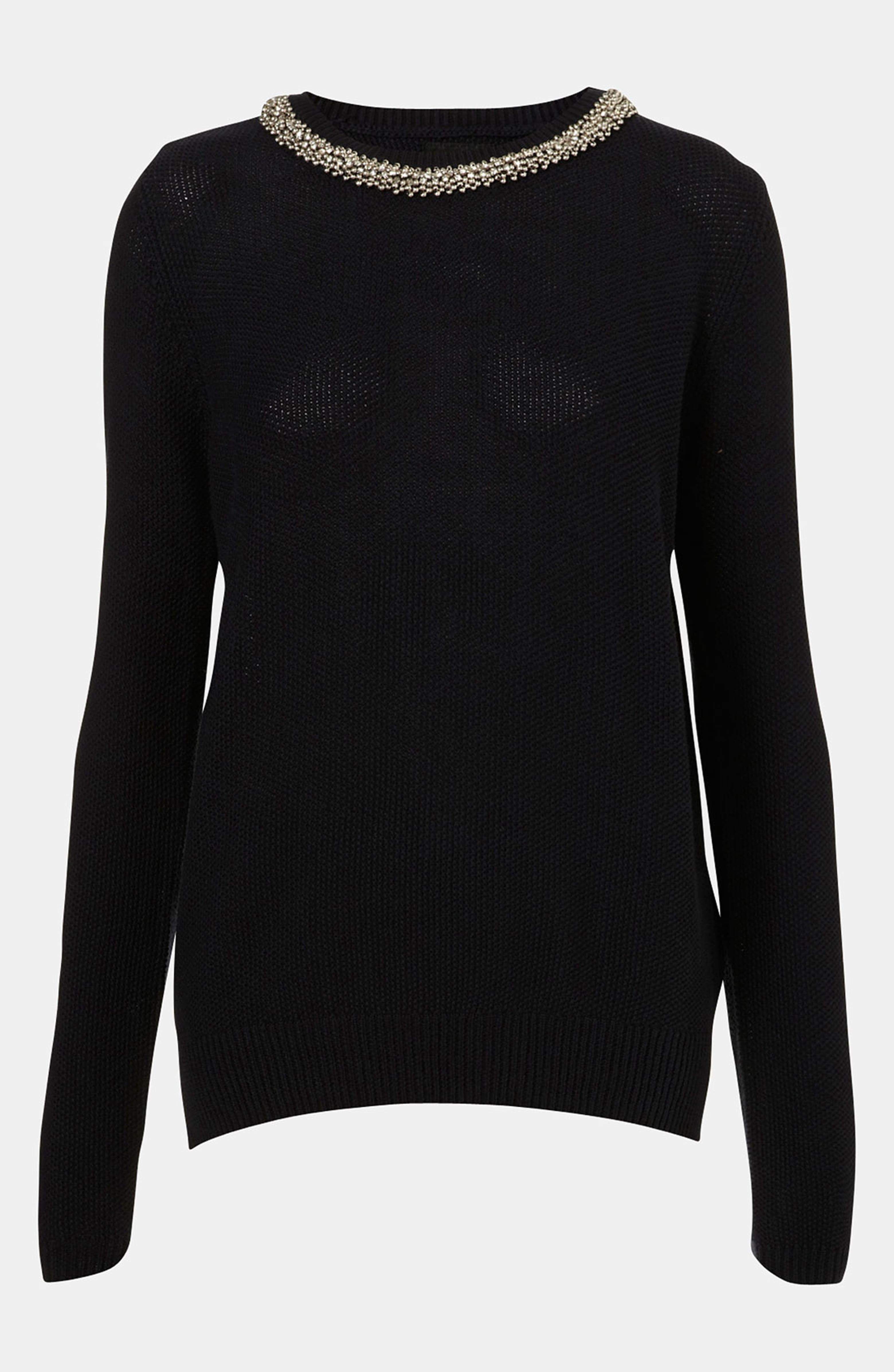 Topshop Embellished Collar Sweater | Nordstrom