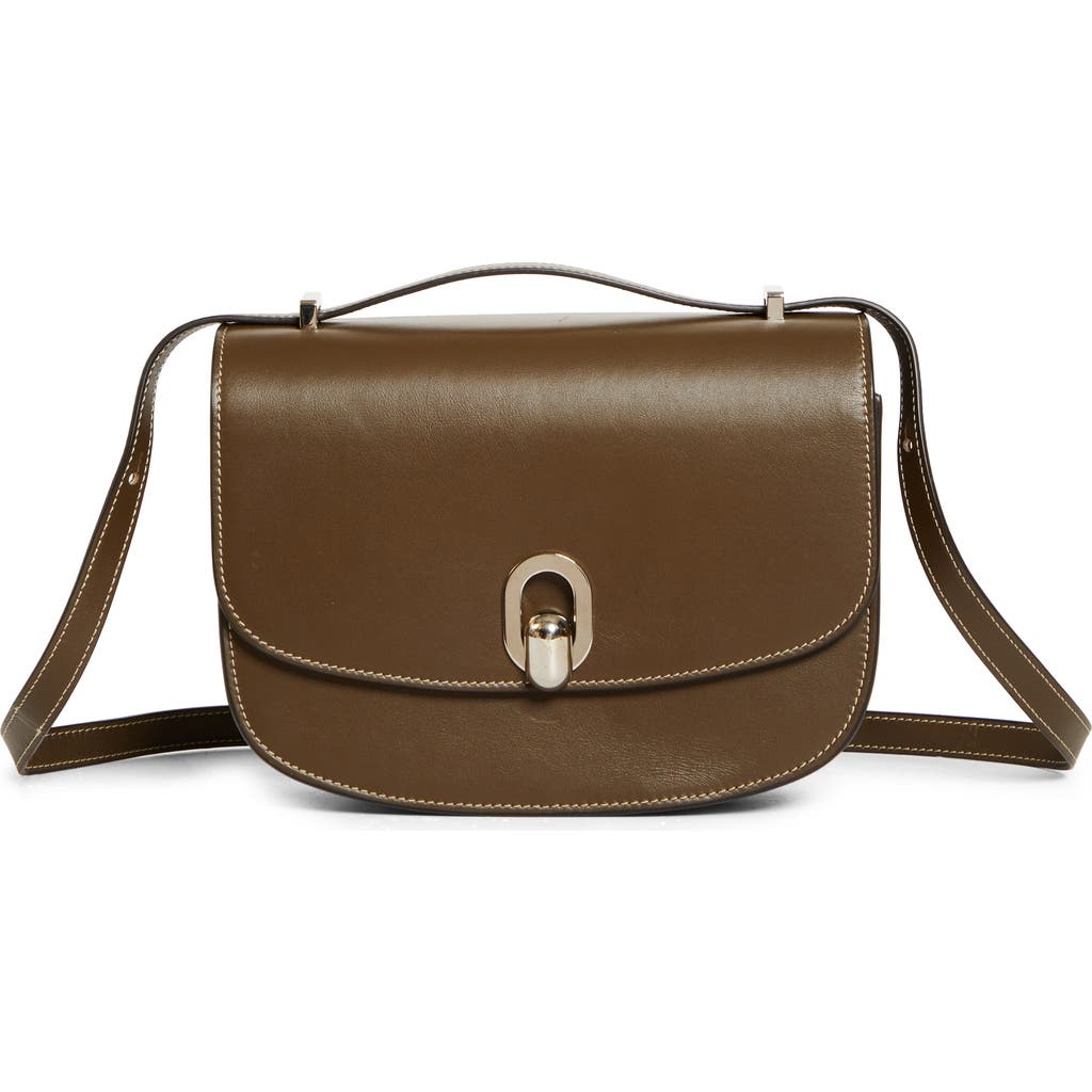 Savette Tondo 22 Leather Crossbody Bag In Mink