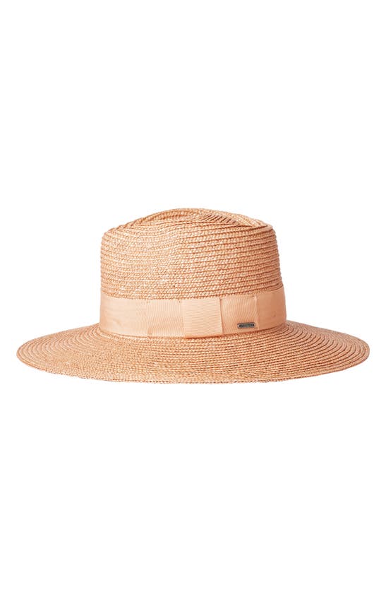 Brixton Joanna Straw Hat In Dusty Coral