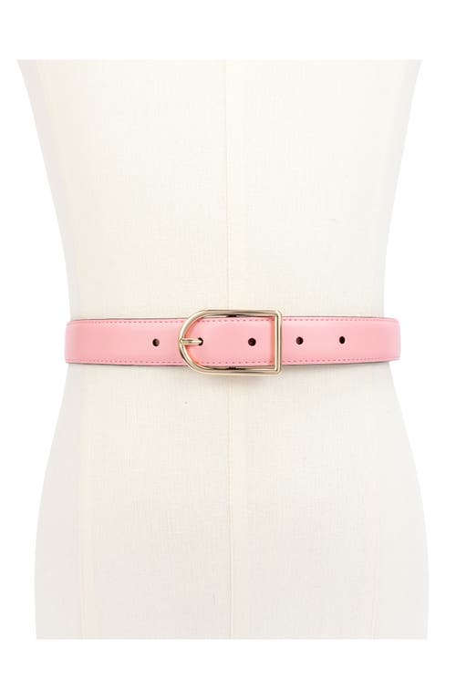 Kate Spade New York Stitched Feather Edge Belt In Strawberry Shake
