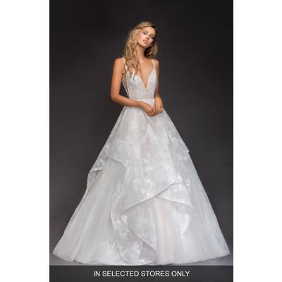 Hayley Paige Kellan Lace & Tulle Ballgown, Size - Ivory