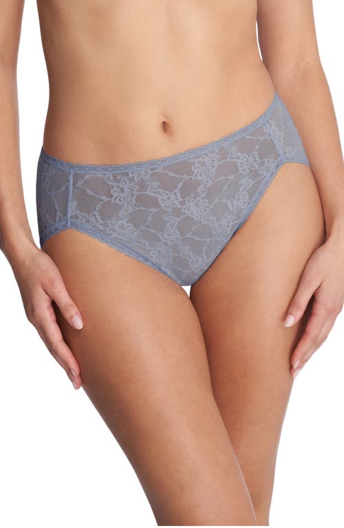 Shop Natori Bliss Allure Lace French Cut Panties In Ocean Storm