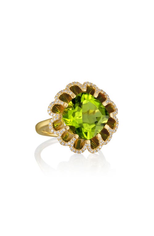 Mindi Mond Floating Peridot & Diamond Ring In Green