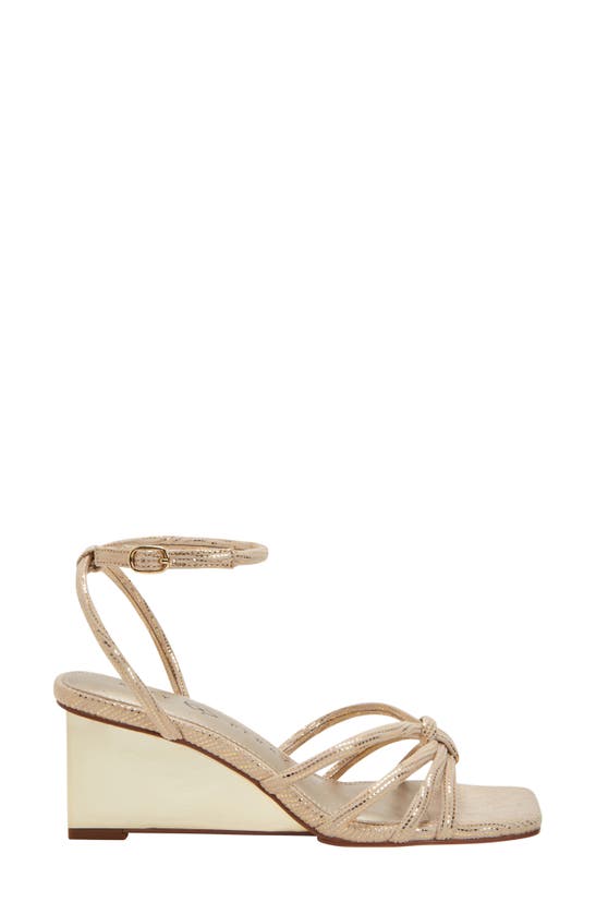 Shop Katy Perry The Irisia Ankle Strap Wedge Sandal In Gold