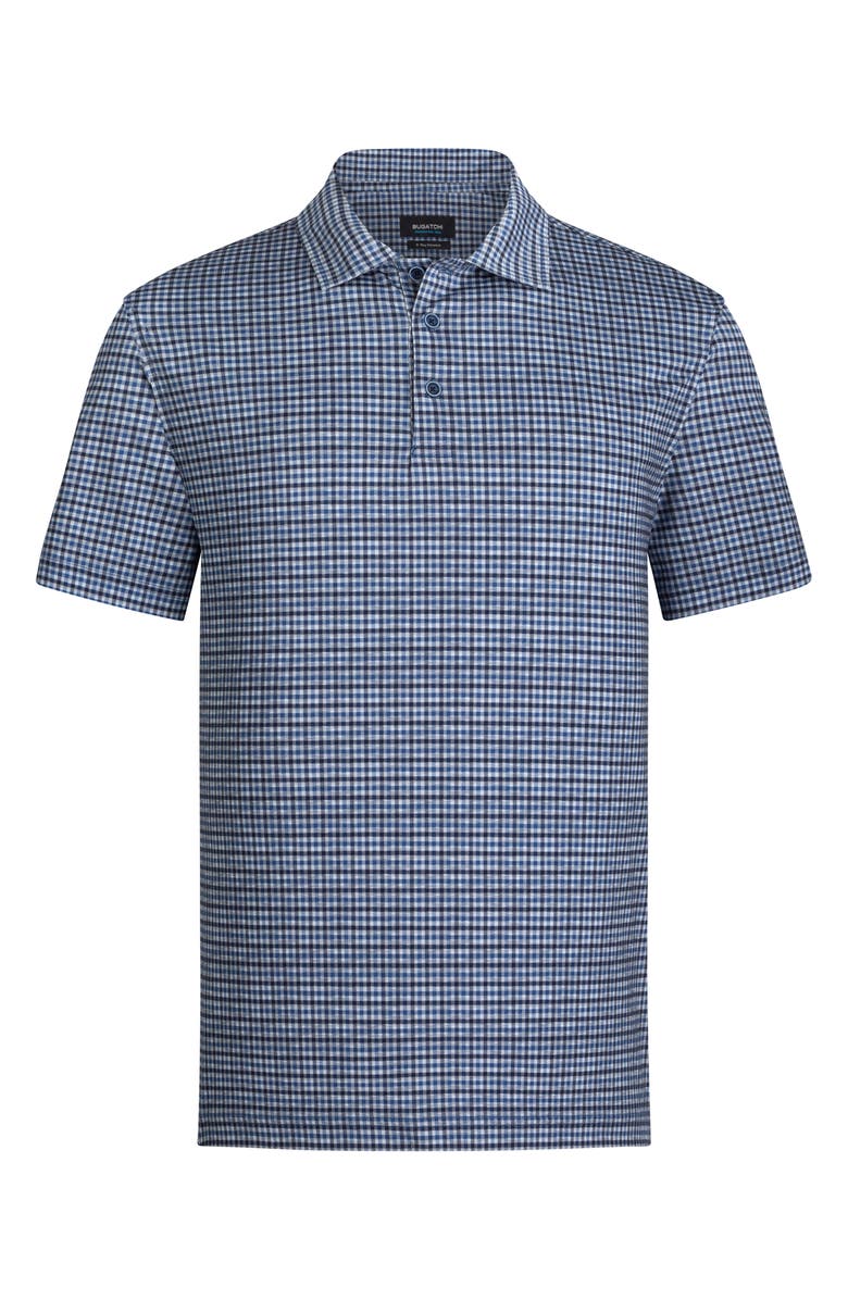 Bugatchi Ooohcotton Tech Check Stretch Polo Nordstrom