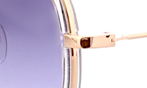 Bcbg 57mm Round Aviator Sunglasses In Rose/clear
