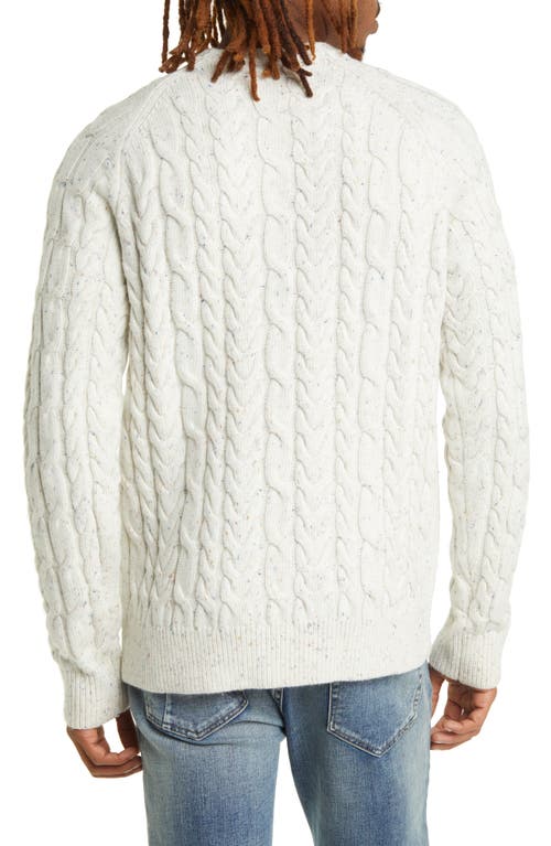 Icecream Sprinkles Cable Crewneck Sweater In Whisper White