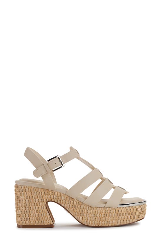 Shop Dkny Fisherman Platform Sandal In Bone