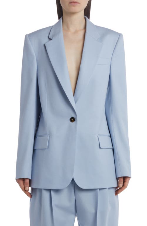Stella McCartney Slim Fit Wool Flannel Jacket in 4859 Baby Blue