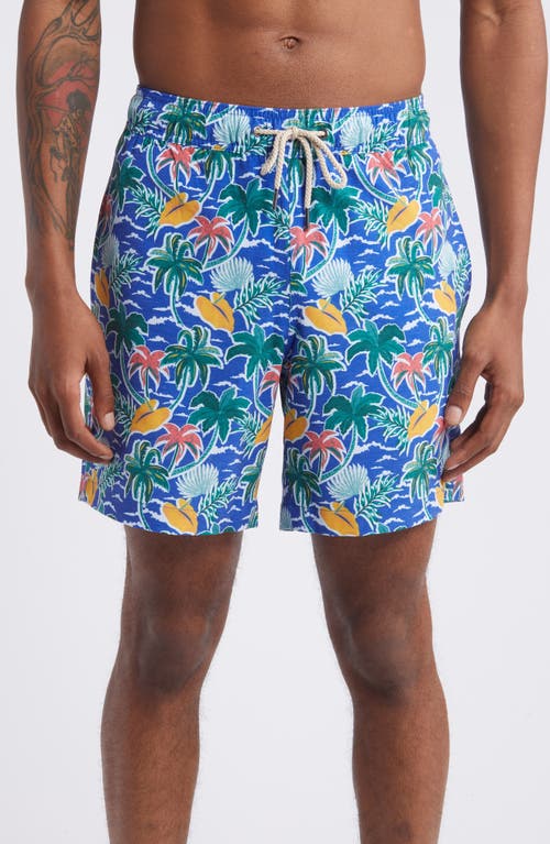 The Bayberry Swim Trunks in Cobalt Tropical Skies