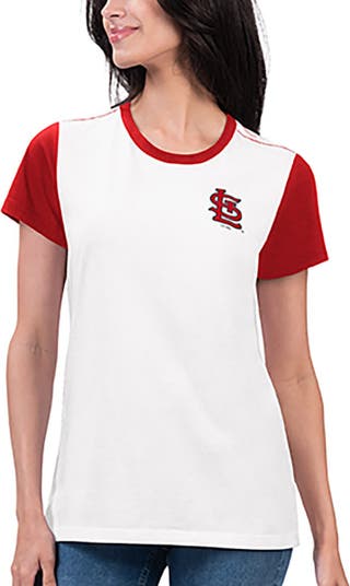 St. Louis Cardinals G-III 4Her by Carl Banks Women's Crackerjack Cold  Shoulder Long Sleeve T-Shirt - Red