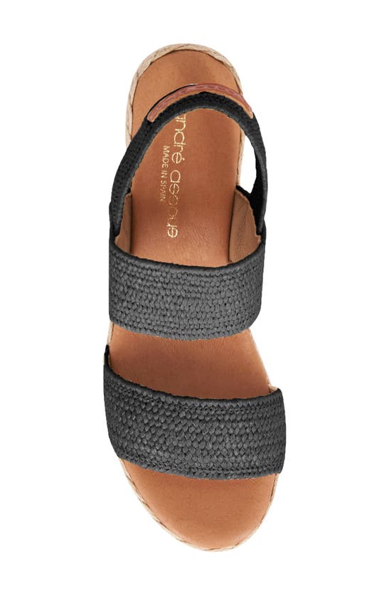 Shop Andre Assous Allison Espadrille Wedge Sandal In Black