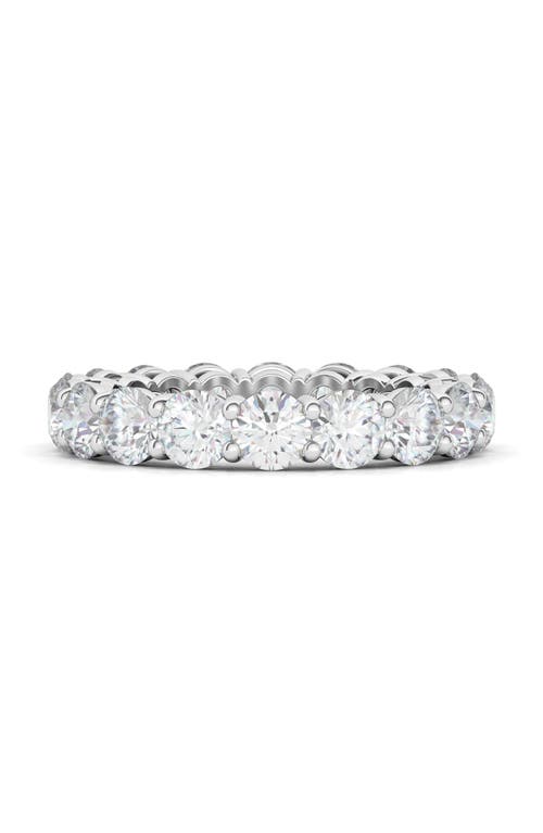 Shop Hautecarat Round Cut Lab Created Diamond 18k Gold Eternity Band Ring In White Gold