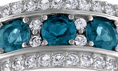 Fzn London Blue Topaz Ring In Silver/blue