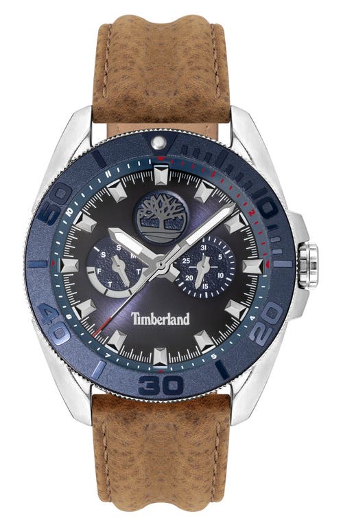 Timberland Fairhill Multifunction Leather Strap Watch