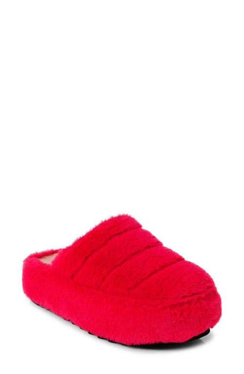 Shop Free People It's A Vibe Faux Fur Platform Slipper In Dragon Fruit