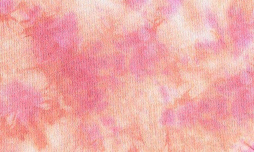 Paigelauren Kids' Tie Dye Long Sleeve Top & Pants French Terry Lounge Set In Orange/pink