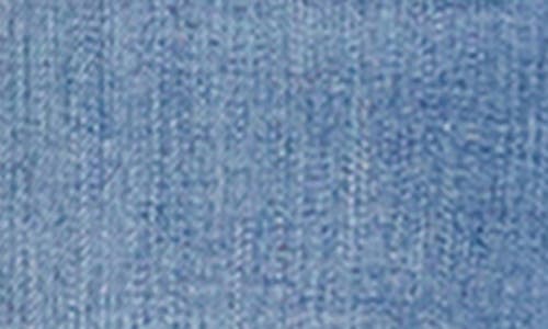 Hint Of Blu Mid Rise Released Hem Flare Jeans In Powder Blue