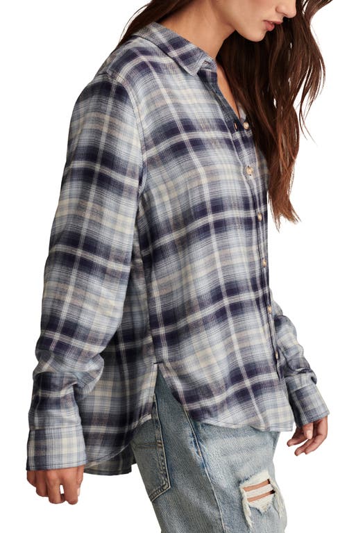 LUCKY BRAND LUCKY BRAND CLOUD PLAID BOYFRIEND SHIRT 