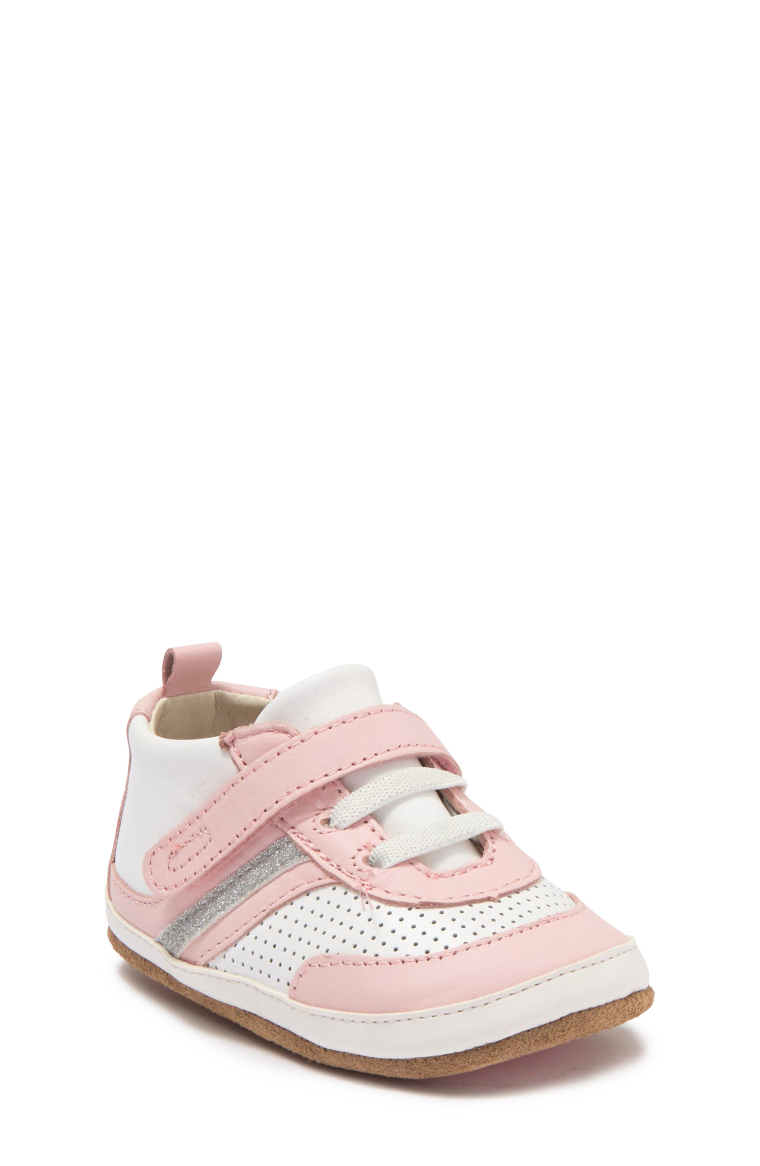 Robeez Eliza Glitter Sneaker In Pink