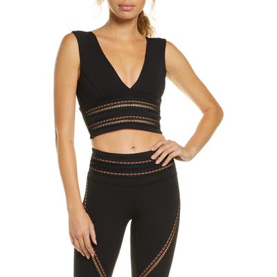 Free People Fp Movement Ascend Crop Tank, Black