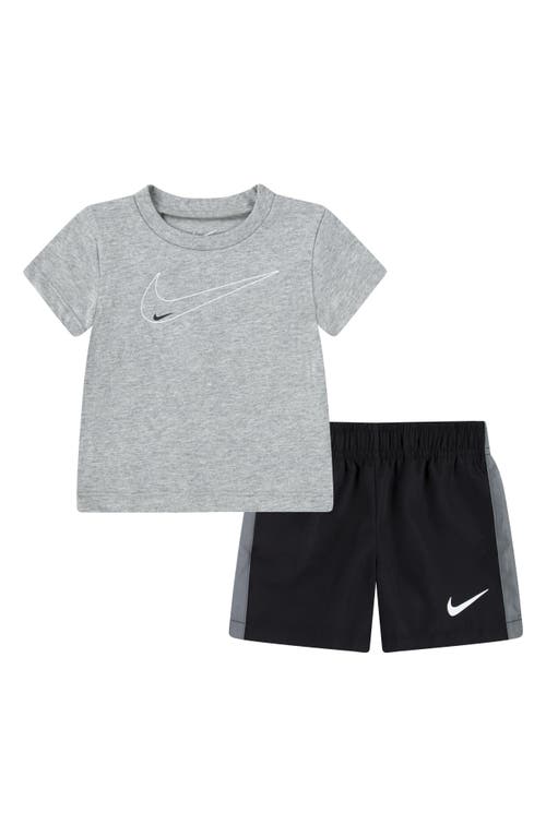 Nike Dri-FIT Sportswear Club Graphic T-Shirt & Shorts Set in Black at Nordstrom, Size 12M