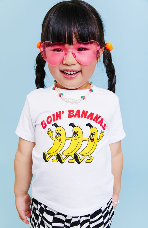 Little Chicken Kids' Going Bananas T-shirt In White Multi