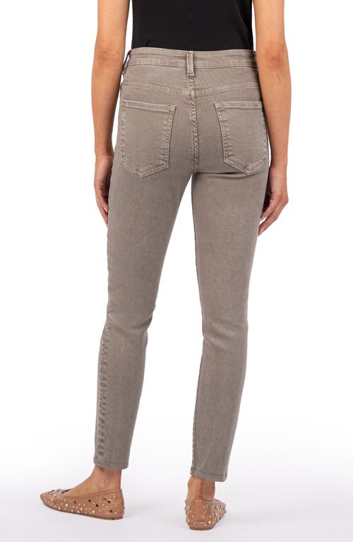 Shop Kut From The Kloth Charlize Fab Ab High Waist Ankle Cigarette Jeans In Pebble