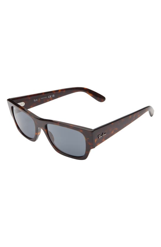 Shop Ray Ban Ray-ban Carlos 56mm Polarized Rectangular Sunglasses In Havana