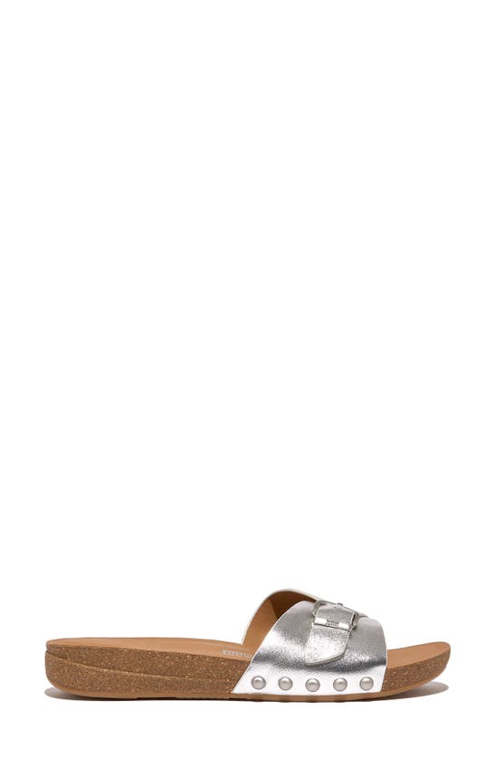 Shop Fitflop Iqushion Slide Sandal In Silver