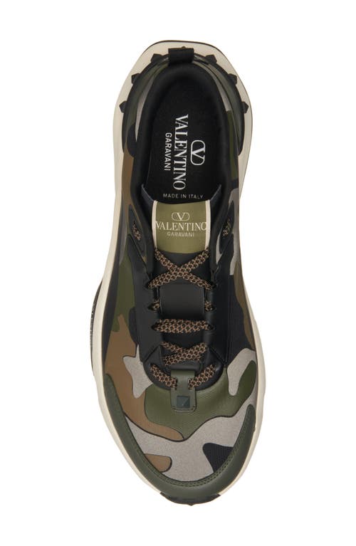 Shop Valentino Garavani True Act Sneaker In Nero-khaki-dark Grey/nero