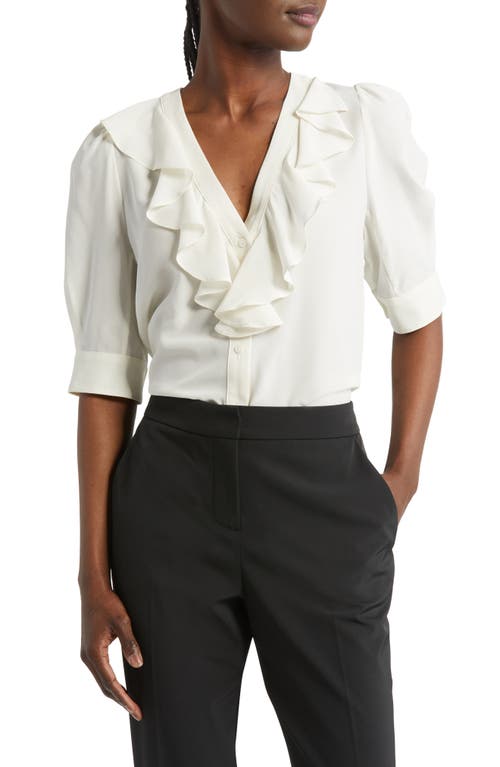 Judith & Charles Ace Ruffle Blouse in Off-White