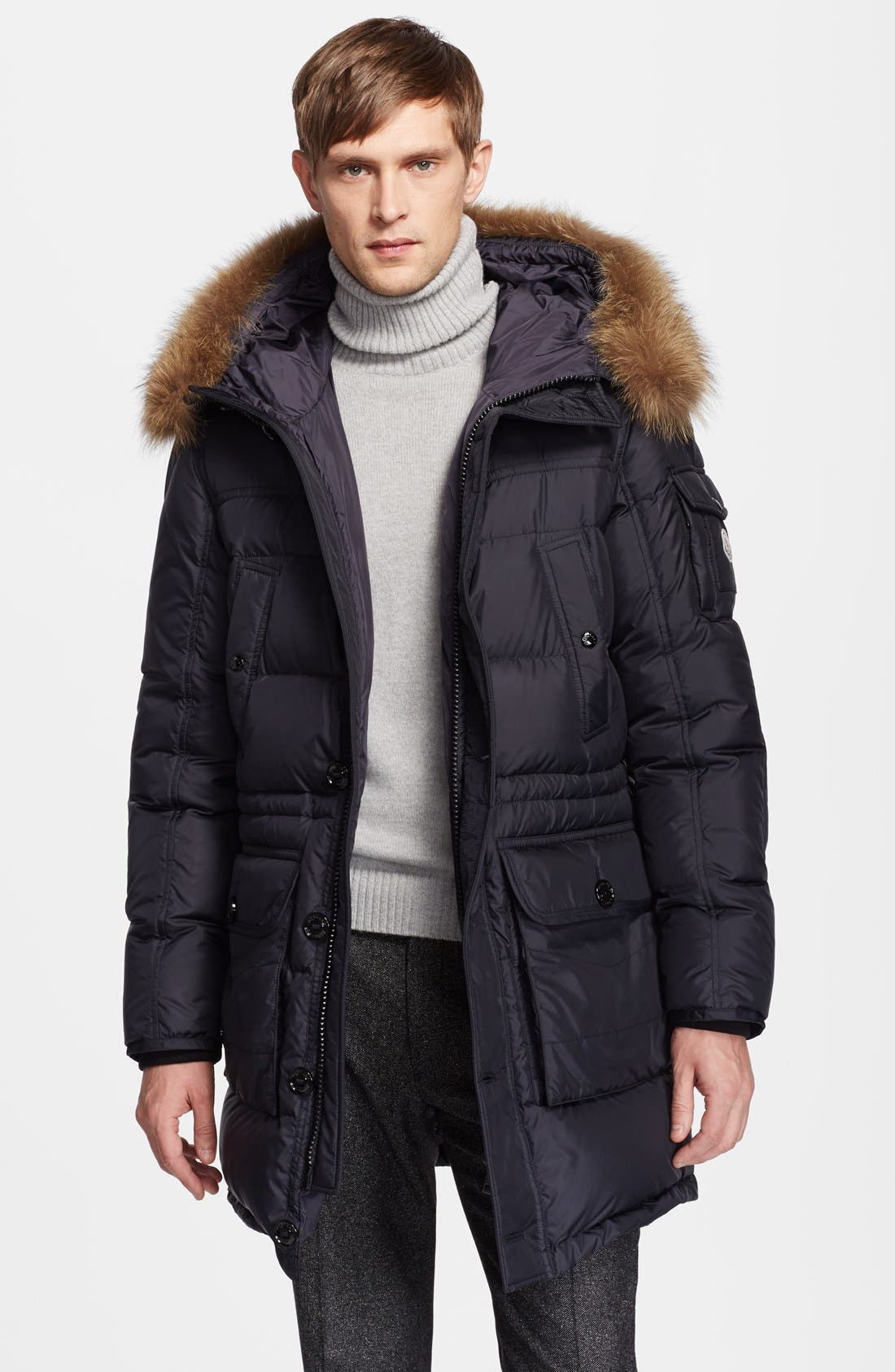 Moncler 'Affton' Down Parka with Coyote 