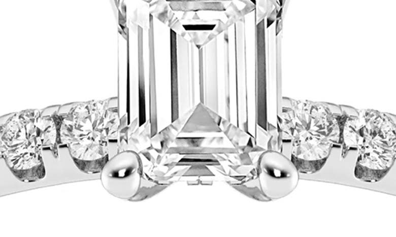 Badgley Mischka Emerald Cut Lab Created Diamond Ring In White Gold