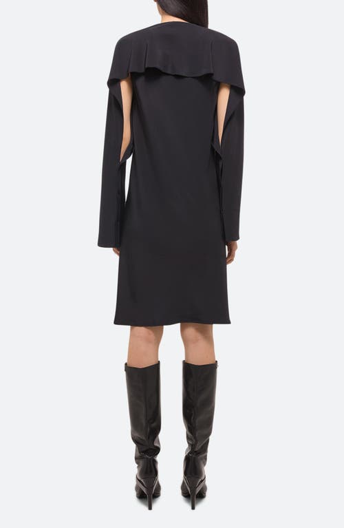 Helmut Lang Silk Shift Dress With Scarf In Black