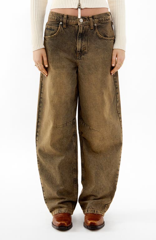 Shop Bdg Urban Outfitters Logan Tinted Barrel Jeans In Rust Tint