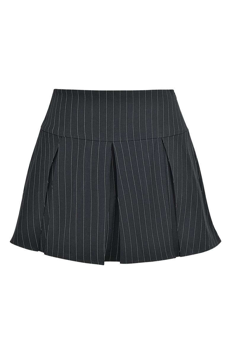 Mistress Rocks Mid Rise Pinstripe Pleated Miniskirt | Nordstrom