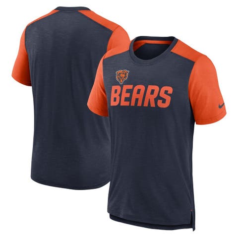 Men's Nike Heathered Navy/Heathered Orange Chicago Bears Color Block ...