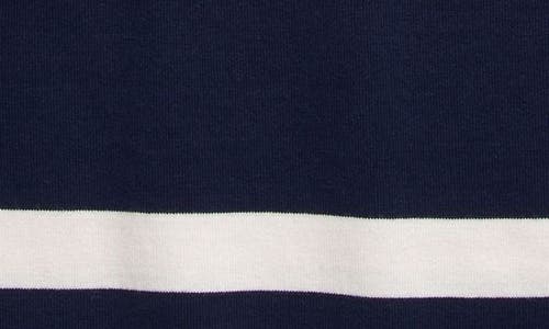 Shop Vineyard Vines Kids' Cotton Rugby Shirt In Nautical Navy Stripe