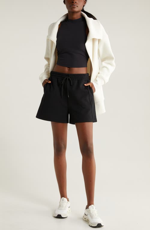 Shop Zella Plush Ottoman Shorts In Black