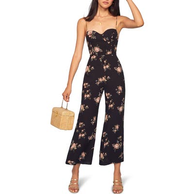 Reformation Portia Jumpsuit, Black
