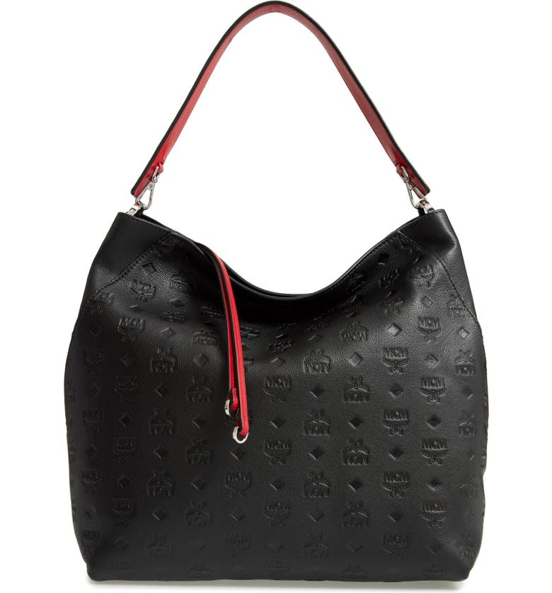 MCM Klara Monogrammed Leather Hobo Bag | Nordstrom
