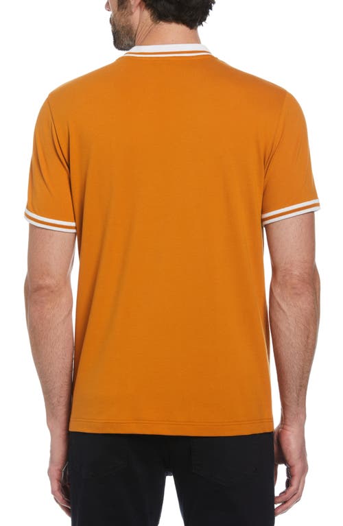 Shop Original Penguin Slim Fit Piqué Knit Ringer T-shirt In Sudan Brown