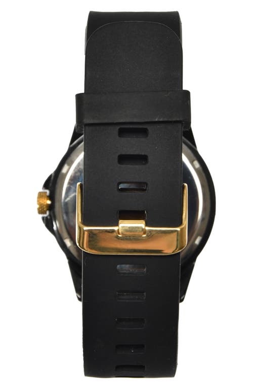 Shop Spgbk Watches Cumberland Silicone Strap Watch, 42mm In Black/gold