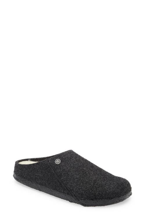 Birkenstock Zermatt Genuine Shearling Lined Slipper in Anthracite at Nordstrom, Size 13-13.5Us