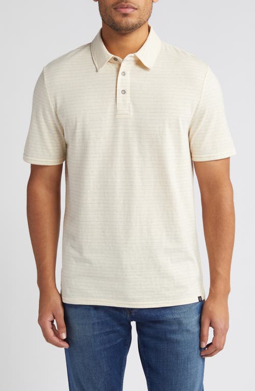 Shop Threads 4 Thought Stripe Jersey Polo In Ecru/chai