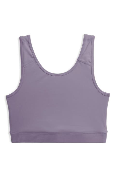 2-pack Medium Support Sports bras - Plum purple/Light beige - Ladies