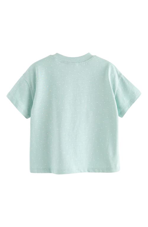 Shop Next Kids' Pretty Cat Appliqué T-shirt In Teal